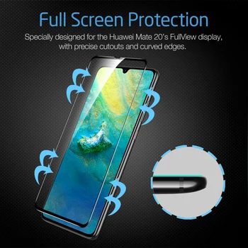 ESR Screen Protector pro Huawei Mate 20 Mate 20 X 3D Full-Pokrytí 9H Tvrzeného Skla, Ochranný Film pro Huawei Mate 20 Pro