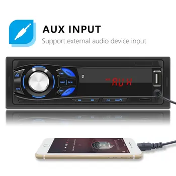 Essgoo 1 Din autorádia Bluetooth Auto Stereo LED Displej FM Vstup Aux Mp3 USB AUX IN FM Auto Přehrávač 32GB TF Karta Volitelné 1din