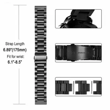 Essidi 22mm Nerezové Oceli Band Pro Samsung Galaxy Watch3 45 mm 20 mm Kovový Náramek Popruh Pro Samsung Galaxy 3 Hodinky 41mm Zápěstí