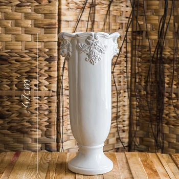 Evropské Velkého Květináče Keramické Bílé Luxusní Starožitný Porcelán Vintage Psací Stůl Sochařství Bonsai Macetero Balkon Dekorace E5