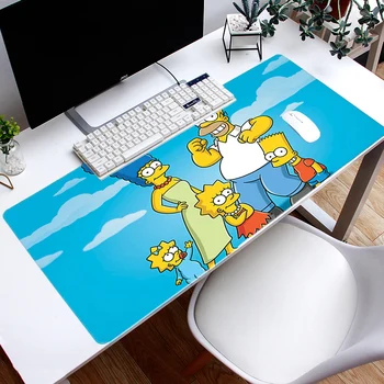 Extra-large jednoduché a kreativní Simpson podložka pod myš herní, zahuštěný vodotěsné klávesnice pro kancelářské vlastní klávesnice počítače, kreslené