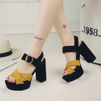 FashionHot Prodej 2019 Nové Letní Módní Vysoké Sandály Na Platformě Ženy Ležérní Dámské Boty Čína Černá Bílá Velikost #3