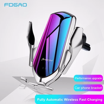 FDGAO 10W Qi Automatické Bezdrátové Auto Nabíječka Pro Samsung S10 S9 S8 iPhone 11 X XS XR 8 Infračervený Senzor Rychlé Nabíjení Držák Telefonu