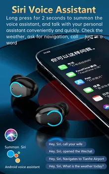 FDGAO Bluetooth 5.1 TWS Sluchátka Sluchátka Bezdrátová Stereo Sportovní Sluchátka Sportovní Vodotěsná Sluchátka Sluchátka Otisků prstů Touch