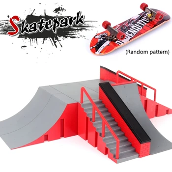 Finger Skate Park Kit Rampa Část s 1 Prst Skateboard Mini Scooter Scénu Prop 634F