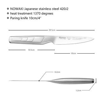 FISSMAN 4inch Krájení Knfie Nowaki Série Japonských 420 z Nerezové Oceli Kuchyňské Nože