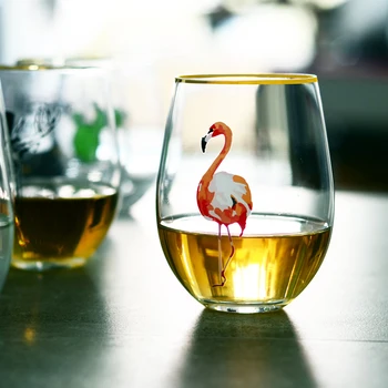Flamingo Pan Elk Kaktus Golden Edge Tvar Vejce Břicho Roly-poly Hrnek Whisky, Koktejlem Víno Prosím, Sklo Pěnou Zásobník Verre Doušek Šálek
