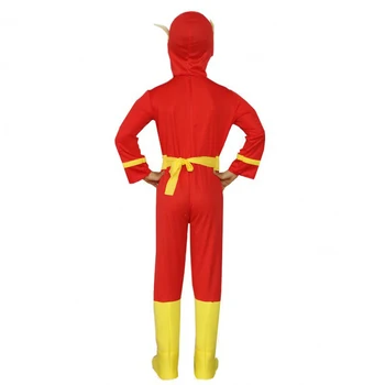 Flash Kostým Děti Superhrdina Barry Allen Cosplay Anime dětské Halloween Kostýmy pro Děti Flash Svalové Oblečení