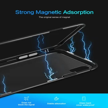 FLOVEME Magnetické Adsorpce Telefon Pouzdro Pro Samsung Galaxy A70 A50 A20 A30 S10 S9 S8 Plus Poznámka 9 8 Tvrzené Sklo Zadní Kryt Případ
