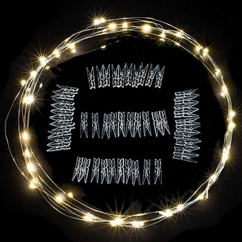 Foto Klip String Světla, Baterie Pokoj Dekorace Víla String Světla pro Závěsné Obrazy Karty, Strana, Vánoční Výzdoba