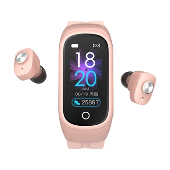 Frompro TWS sluchátka, Chytré Hodinky N8 Chytrý Náramek Bluetooth 5.0 Fitness Track Slyšet tepu Smartwatch Činnost Kapely