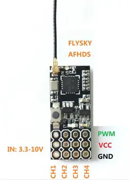 FS2A 4CH AFHDS 2A Mini Kompatibilní Přijímač PWM Výstup pro Flysky i6 i6X i6S Vysílač pro FPV mini RC Drone