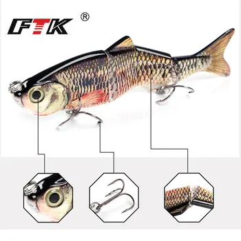 FTK 3D Ryby Oči Swimbait Bass Lákat 152cm 36 g Rybářské návnady Kvalitní a Profesionální Potoční Těžké Návnady Umělé Návnady Tackle