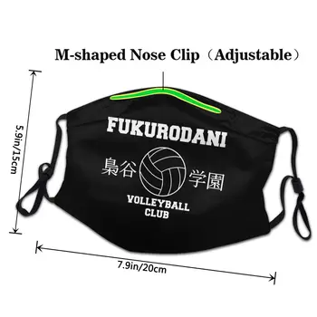 Fukurodani Volejbalový Klub Bílá Haikyuu Módní Masky