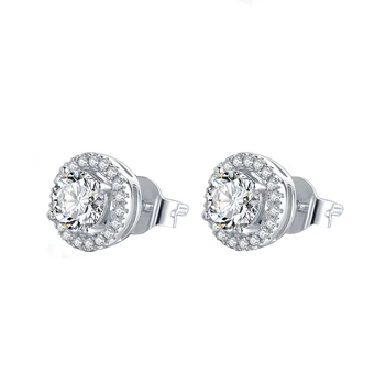 GEM JE BALET Brilantní Řezané Moissanite Diamantové Šperky 925 Mincovní Stříbro Náušnice Náhrdelník Pro Ženy, svatební Svatební Šperky