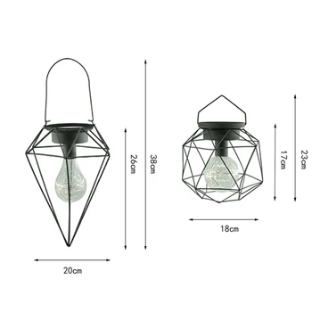 Geometrický Tvar Závěsná Lampa Bateriový Měděného Drátu Závěsné Světlo Domů, Restaurace, Kavárna Dekorace