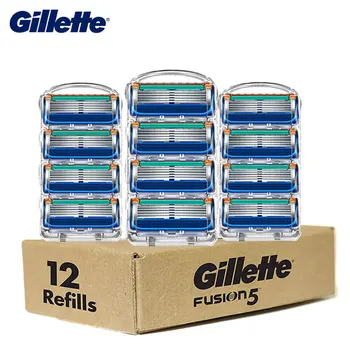 Gillette Fusion S 5 Břity Holicí Kazety Satety Shaver Kit Pro Muže, Originální Gillette Čepel Na Vousy Manuální Oholit Případě
