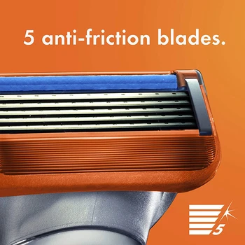 Gillette Fusion S 5 Břity Holicí Kazety Satety Shaver Kit Pro Muže, Originální Gillette Čepel Na Vousy Manuální Oholit Případě