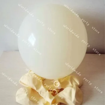 Globos 2021 Macaron Slonová kost žlutý Pastelový Latexový Balónek Věnec Globals Ballon Arch pro Miminko, Narozeniny, Svatební Party Dekor