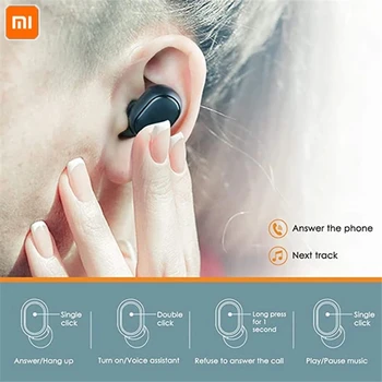 Globální Verze Xiaomi Airdots TWS Bluetooth 5.0 Sluchátka Mi Pravda Bezdrátová Sluchátka Základní 2 Stereo Zvuk Mikrofon, Hlasové Ovládání