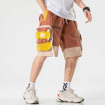 GOESRESTA Letní Muži Šortky Módní Volný Multi-kapsa na Stahovací Šortky Muži Módní Ulici Sportovní Prodyšné Šortky Nářadí