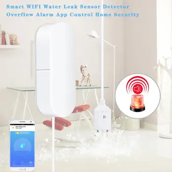 Graffiti WiFi Inteligentní Úniku Vody Alarm, Snímač Smart Home Přetečení Hladiny Vody Antirad Tuya App Ovládání Domácí Bezpečnostní