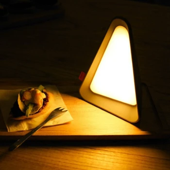 Gravity Sensor Flip Lampa Kreativní Triple-do Kouta Stolní Lampy USB Nabíjecí Noční Světlo Ložnice Noční Světlo,Teplé Světlo