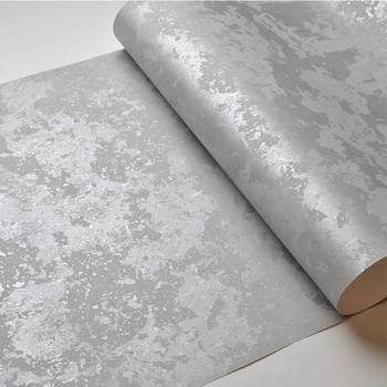 Grey Silver Texturou Tapety, Domácí Výzdoba Moderní Obývací Pokoj, Kancelář, Pozadí, Cihla Kámen, Beton Průmyslové Wall Paper Roll