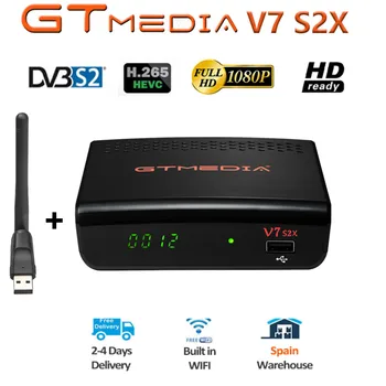 GTmedia V7S2X DVB-S2 S2X Satelitní TV Přijímač 1080P Full HD Digitální TV Box S USB WIFI pro španělsko PK Freesat V7S