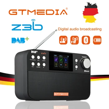 GTMEDIA Z3B Přenosné Rádio DAB-FM stereo/ RDS Multi Band Rádio Reproduktor s LCD Displejem Budík podporuje Micro SD TF Karty