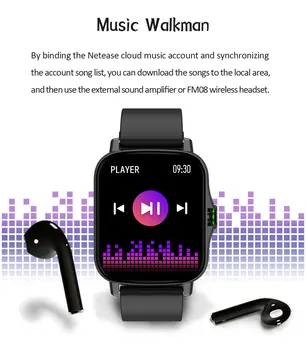 GTS Smartwatch 2 Muži Volání Bluetooth 1.72 palcový Plně Dotykový Fitness Tracker, Krevní Tlak Hodiny Ženy Chytré Hodinky pro Xiaomi