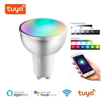 GU10 Smart Wi-fi Světlo Stmívatelné Funkce Časovače RGB+CW Lehkou Práci s Alexa Google Domov Magie Žárovka Dálkového Ovládání Hlasem