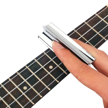 Guitar Slide Pevné Nerezové Oceli Tón Bar Havajské Posuvník pro Akustické Elektrická Kytara Nástroje Portable(Chrome Barva)