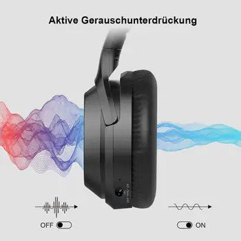 GURSUN M98 Sluchátka Bluetooth Headset 5.0 Bezdrátové Sluchátka HiF Stereo Skládací s Mikrofonem ANC Active Noise Cancelling