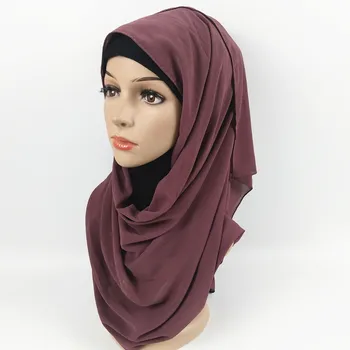 H2 50ks/mnoho Vysoce Kvalitní Plain Bublina Šifon Šátky Čelenky Populární Hidžáb Letní Muslimské Šátky