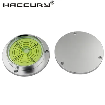 HACCURY Disc level Měřicí Přístroj Univerzální vodováha Vysoká přesnost horizontální bublina Zelená Bílá Barva Velikost 90*71*20