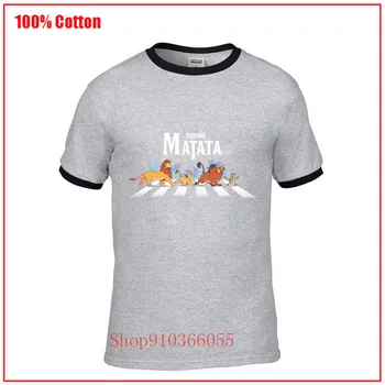 Hakuna Matata lion king T Košile EU Velikost Bavlna Krátký Rukáv Basic Tee Tops Charismatický chlap Barva diverzifikované pár T-shirt