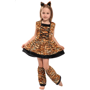 Halloween Kostým Děti Zvířat Cosplay Tygr, Leopard Včelí Unicorn Tutu Dress Vánoční Kostým Pro Dívky Purim Karneval, Obleček