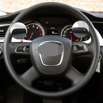Handstitched Černé Měkké Umělé Kožený Volant Kryt pro Audi A3 (8P) Sportback A4 (B8) Avant A5 (8T) A8 (D3) A6 (C6)