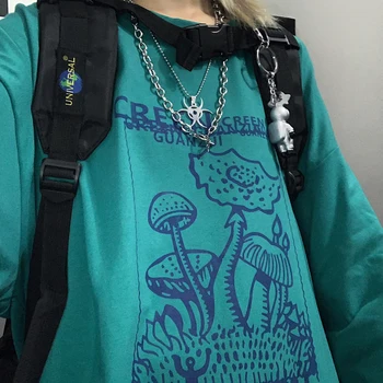 Harajuku Oblečení 2020 Dámské Trička Topy Korean Ulzzang Stylu Bf Tištěné Dlouhý Rukáv T-košile Pro Ženy Tee Shirt