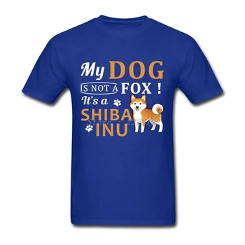 Harajuku T-Košile Shiba Inu Pes Není Fox Tričko Teenager Krátký rukáv Úžasné Topy Muži Roll DIY Černé Letní Kreslený Tisk