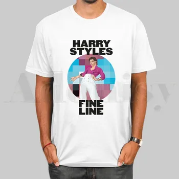 Harry Styles Jemné Linky Korean Hip Hop Trička Krátký Rukáv T-shirt Muži Módní Příliv Print T Shirt Muži Topy Trička Muži ' s T-shirt