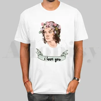 Harry Styles Jemné Linky Korean Hip Hop Trička Krátký Rukáv T-shirt Muži Módní Příliv Print T Shirt Muži Topy Trička Muži ' s T-shirt