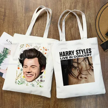 Harry Styles Jemné Linky Korean Ullzang Hip Hop Bederní Kreslený Tisk Nákupní Tašky Dívky Módní Ležérní Pacakge Ruční Taška