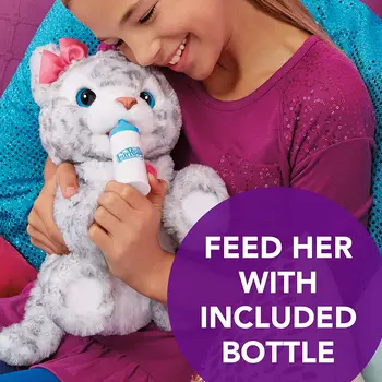 Hasbro FurReal Flurry, Moje Dítě Snow Leopard Interaktivní Plyšové Děti, Hračky