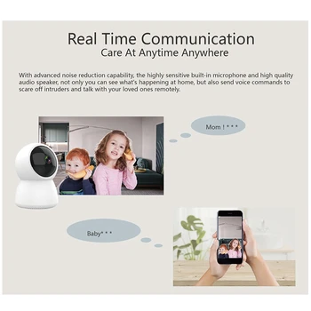 HD 1080P bezpečnostní Kamera Smart Bezdrátová IP Kamera Domácí Bezpečnostní PTZ Kamera WiFi, Noční Vidění Kamera Baby Monitor