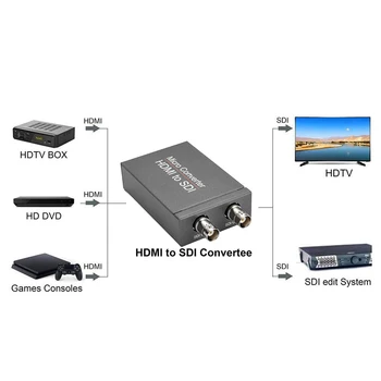 HD 3G HDMI na SDI / SDI na HDMI Adaptér BNC Video 1080P Mikro Převodník Audio Automatický Formát Detekce pro Kamery Sledovat HDTV