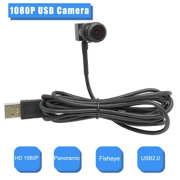 HD1080P Panoramatický fisheye Mini USB Kamery micro 2.0 MP USB fotoaparát, Video Dohled UVC camera mini Windows kamery pc kamery