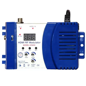 HDM68 Modulátor Digitální RF HDMI-kompatibilní Modulátor AV RF Converter VHF UHF PAL/NTSC Standardní Přenosný Modulátor pro AU Modrá