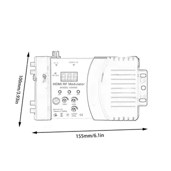 HDM68 Modulátor Digitální RF HDMI-kompatibilní Modulátor AV RF Converter VHF UHF PAL/NTSC Standardní Přenosný Modulátor pro AU Modrá